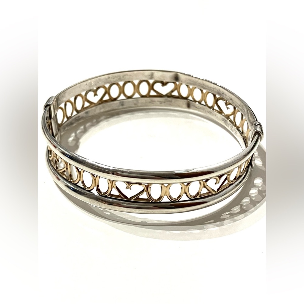 925 14K Sterling Silver & Gold 2000 Y2K Bangle